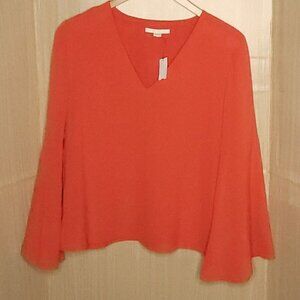 Cooper & Ella New Orange Bell Sleeve Blouse XL